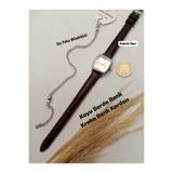 Brality Minimal Vintage Retro Kadın Kol Saati , Bordo Renk HAKİKİ DERİ Kordon GÜMÜŞ Renk Kasa - SU YOLU BİLEKLİKLİ