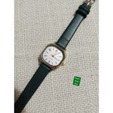 Brality Modern Moda Kadın Kol Saati Vintage Oval Gold Kasa- Koyu Yeşil Düz Kordon TT0054 - 20 cm