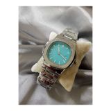 Brality PATEK-İ TASARIM , Çelik Kordon Erkek Kol Saati- Gümüş Renk Kasa- Gümüş Renk Kordon - TURKUAZ YEŞİLİ Renk Kadran