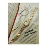 Brality Retro Series / GOLD Oval Kasa Vintage Kadın Kol Saati - SU YOLU BİLEKLİKLİ