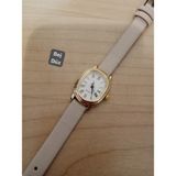 Brality Retro Vintage Kadın Kol Saati Bej Düz Renk , Zarif Tasarım 0014 - 20 cm.