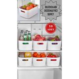 Bramble Life 10'lu Buzdolabı Düzenleyici, Banyo Organizeri, Dolap Içi Sepet, 3.5 Litre - Standart - Renkli