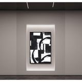 Branco Yağlı Boya Dokulu Tablo 50X70 Siyah Çerçeveli