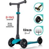 Brand 3 Tekerlekli Çocuk Scooter – Ayarlanabilir Gidonlu, 2 Yaş ve Üzeri – 50 kg Taşıma Kapasiteli, Güvenli ve Hafif Tasarım - Yeşil