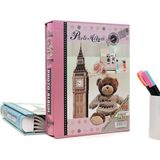 Brand House Kutulu Ayı Figürlü Fotoğraf Albümü Pembe - 200'lük 10 x 15 cm