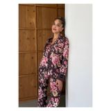 Brand Of Zaz Brunde De Rose Saten Uzun Kollu Pijama Takımı