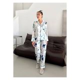 Brand Of Zaz Nuit Douce Saten Uzun Kollu Pijama Takımı