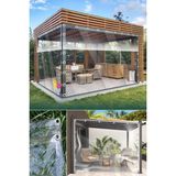 Branda Dünyası 2.7X14.5 Metre Şeffaf Balkon Perdesi, Kış Bahçesi Şeffaf Mika
