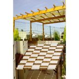 Branda Dünyası 5.5x9.5 Metre Pergola Battı Çıktı Gölgelik Oxford Kumaş - Krem Rengi