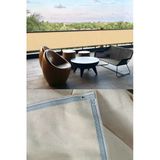 Branda Dünyası 70X1280 Cm Krem Balkon Filesi - Yüzde 95Lik Şeritli Halkalı File
