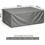Branda Noktası 200X160X80 cm Gri Renk Bahçe Mobilya Koruma Örtüsü (Tır Brandasından Üretilen) Kuşgözü Kapsüllü