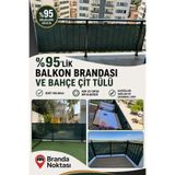 Branda Noktası Balkon Demiri Tülü %95 Gölgeleme ve Mahremiyet Filesi - Şerit Kolonlu Kuşgözü Kapsüllü Bahçe Çiti Tülü