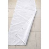 Branda Noktası Beyaz Renkli Balkon Brandası - M2/650 gr Polyester (Tır Brandası) - Kuşgözlü ve Kolon Takviyeli Balkon Demiri Brandası - 80 x 250