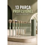 BrandLux 13 Parça Profesyonel Makyaj Fırça Seti Yumuşak Sentetik Kıllı Pudra Fondöten Allık Far Kozmetik Fırça Takımı