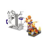 Brands Pokemon Action Figure Yapı Oyuncakları, Charmander'ın Ateş Tipi Spin, 81 Parça, 1 Yapılabilir Karakter ve Dönüş Hareketi, Çocuklar Için