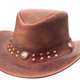 BRANDSLOCK Erkekler Kadınlar için Kovboy Şapkası Hafif El İşi Batı Şekillendirilebilir Geniş Kenarlı Dayanıklı Cowgirl Outback Şapka