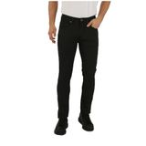 BRANGO Erkek Düz Straight Pantolon, Siyah, 30 Beden