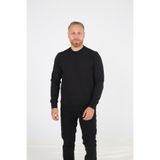 BRANGO Erkek Slim Fit Bisiklet Yaka Sweatshirt, Siyah, XXL