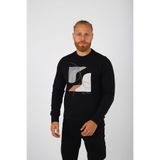 BRANGO Erkek Slim Fit Bisiklet Yaka Uzun Kol Sweatshirt, Siyah, 3XL