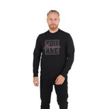 BRANGO Erkek Slim Fit Bisiklet Yaka Uzun Kol Sweatshirt, Siyah, S