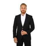 BRANGO Erkek Slim Fit Ceket, Siyah, 48 Beden, 5014444767677