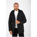 BRANGO Erkek Slim Fit Kaban, Siyah, XL