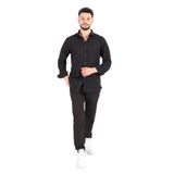 BRANGO Erkek Slim Fit Pantolon, Siyah, 34 Beden