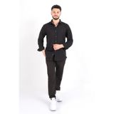 BRANGO Erkek Slim Fit Pantolon, Siyah, 34 Beden