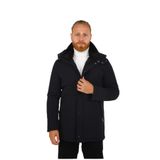 BRANGO Erkek Slim Fit Uzun Kaban, Lacivert, XXL