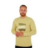 BRANGO Erkek Sweatshirt, Yeşil, XXL, Slim Fit, Bisiklet Yaka, Uzun Kol