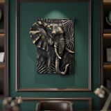 Branimir 771 Majestic Elephant Kabartmalı Fil Duvar Pano Tablo Dekoratif Duvar Objesi Dekorasyon