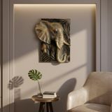 Branimir 772 Majestic Elephant Kabartmalı Fil Duvar Pano Tablo Dekoratif Obje Dekorasyon Rölyef Şık