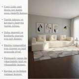 Branna Home Cardano Lüks Köşe Koltuk Salon L Koltuk Takımı Tamamen Sünger Modern Köşe Oturma Grubu - Krem
