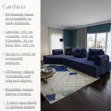 Branna Home Cardano Lüks Köşe Koltuk Salon L Koltuk Takımı Tamamen Sünger Modern Köşe Oturma Grubu - Lacivert