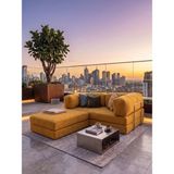 Branna Home Elzera Köşeli Sünger Koltuk Yatak Olabilen Kanepe Çok Amaçlı Çift Kişilik Aktivite Koltuğu 100X200CM - Hardal