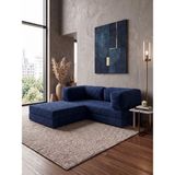 Branna Home Elzera Köşeli Sünger Koltuk Yatak Olabilen Kanepe Çok Amaçlı Çift Kişilik Aktivite Koltuğu 100X200CM - Lacivert