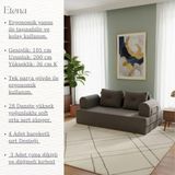 Branna Home Etena 2 Kişilik Aktivite Koltuğu Çift Kişilik Silinebilir Kanepe Modern Tamamen Sünger Uzanma Koltuk - Antrasit