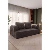 Branna Home Etena 2 Kişilik Aktivite Koltuğu Çift Kişilik Silinebilir Kanepe Modern Tamamen Sünger Uzanma Koltuk - Antrasit
