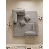 Branna Home Legom Ikili Sünger Koltuk Yatak Olabilen Kanepe Çok Amaçlı Çift Kişilik Aktivite Eco Koltuk 90X180CM - Gri