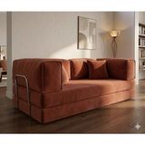 Branna Home Legom Ikili Sünger Koltuk Yatak Olabilen Kanepe Çok Amaçlı Çift Kişilik Aktivite Eco Koltuk 90X180CM - Kiremit