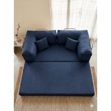 Branna Home Legom Ikili Sünger Koltuk Yatak Olabilen Kanepe Çok Amaçlı Çift Kişilik Aktivite Eco Koltuk 90X180CM - Lacivert