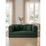 Branna Home Legom Ikili Sünger Koltuk Yatak Olabilen Kanepe Çok Amaçlı Çift Kişilik Aktivite Eco Koltuk 90X180CM - Yeşil