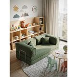 Branna Home Legom Ikili Sünger Koltuk Yatak Olabilen Kanepe Çok Amaçlı Çift Kişilik Aktivite Eco Koltuk 90X180CM - Yeşil