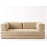 Branna Home Maxi Legom Ikili Sünger Koltuk Yatak Olabilen Kanepe Çok Amaçlı Çift Kişilik Aktivite Koltuğu 200X200CM - Krem