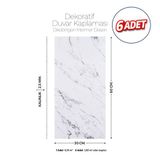 Brano 30X60 cm Kendinden Yapışkanlı Duvar,banyo,tezgah Arası Kaplama Açık Mermer Desen 6 Adet