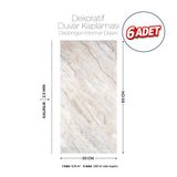 Brano 30X60 cm Kendinden Yapışkanlı Duvar,banyo,tezgah Arası Kaplama Bej Mermer Desen 6 Adet