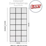 Brano 30X60 cm Kendinden Yapışkanlı Duvar,banyo,tezgah Arası Kaplama Beyaz Kareli Desen 6 Adet - 30 x 60 cm