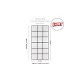 Brano 30X60 cm Kendinden Yapışkanlı Duvar,banyo,tezgah Arası Kaplama Beyaz Kareli Desen 6 Adet