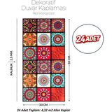 Brano 30X60 cm Kendinden Yapışkanlı Duvar,banyo,tezgah Arası Kaplama Çok Renkli 9-1-24 Adet - 30 x 60 cm