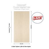 Brano 30X60 cm Kendinden Yapışkanlı Duvar,banyo,tezgah Arası Kaplama Doğal Ahşap Desen 6 Adet